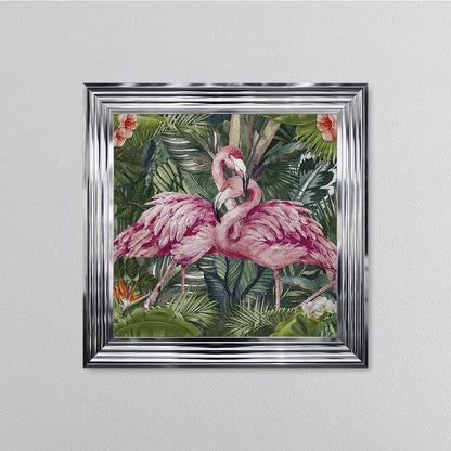 Jungle Love Flamingo Framed Wall Art