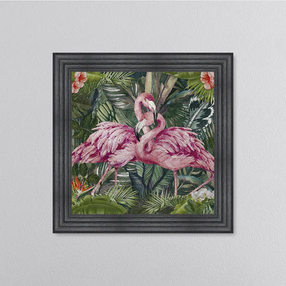 Jungle Love Flamingo Framed Wall Art