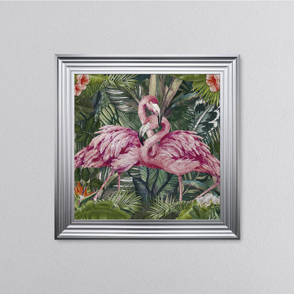 Jungle Love Flamingo Framed Wall Art