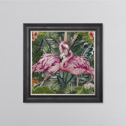 Jungle Love Flamingo Framed Wall Art