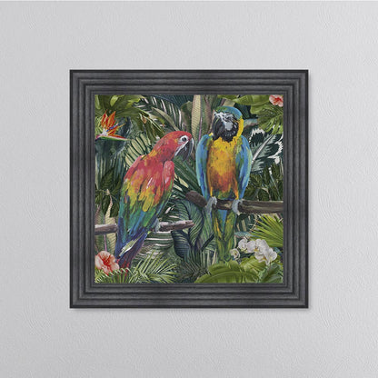 Jungle Love Parrot Framed Wall Art