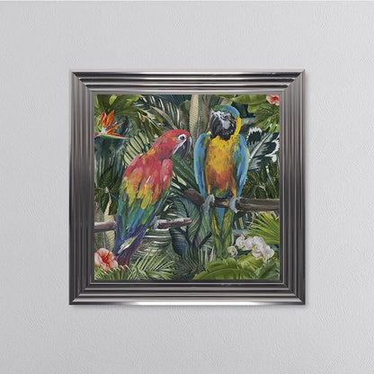 Jungle Love Parrot Framed Wall Art