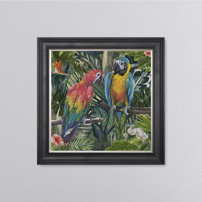Jungle Love Parrot Framed Wall Art