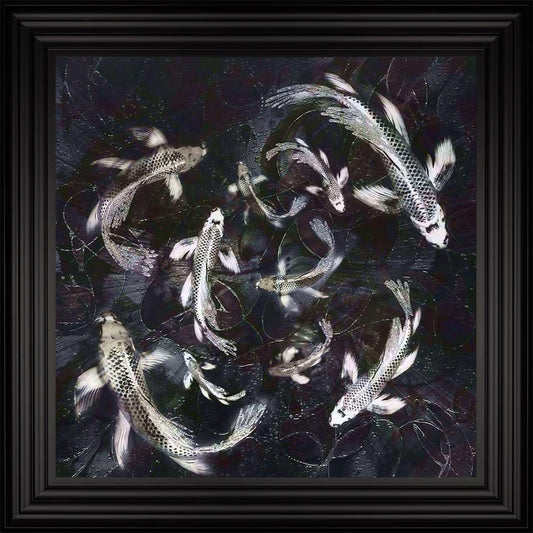 Grey Koi Pond Framed Wall Art
