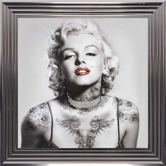 Marilyn Monroe With Tattoos Framed Wall Art