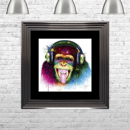 DJ Monkey Framed Wall Art