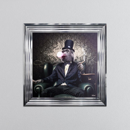Cigar Monkey Framed Wall Art