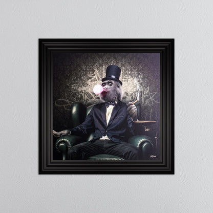 Cigar Monkey Framed Wall Art