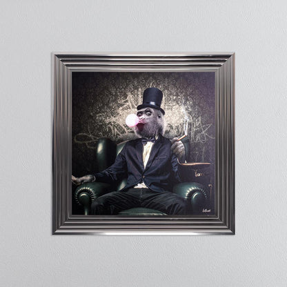 Cigar Monkey Framed Wall Art