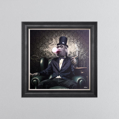 Cigar Monkey Framed Wall Art