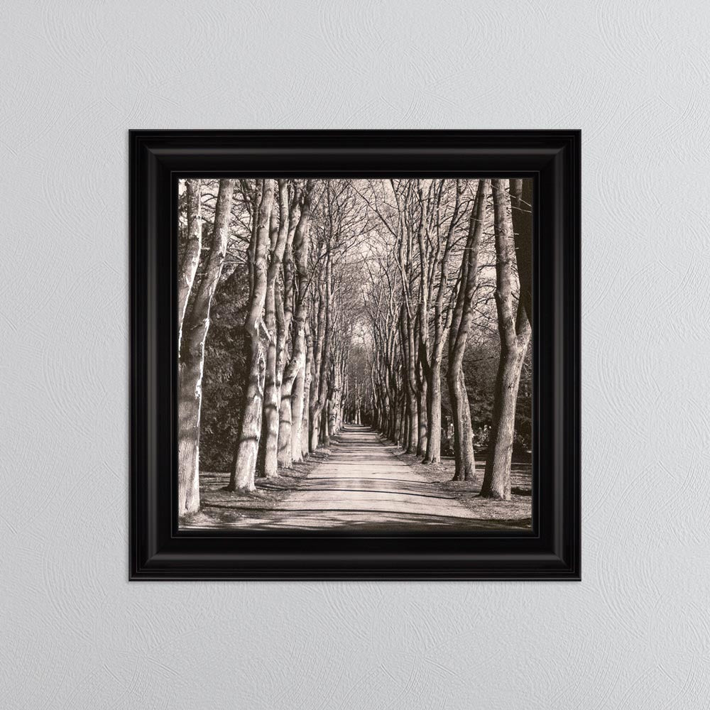 Mono Path with Silver Foil Embellishment - Framed Wall Art