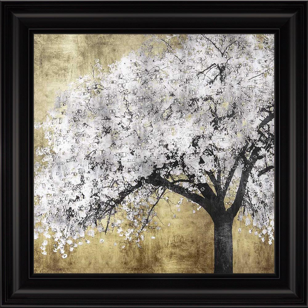Silver Blossoms Framed Wall Art