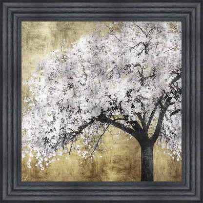 Silver Blossoms Framed Wall Art