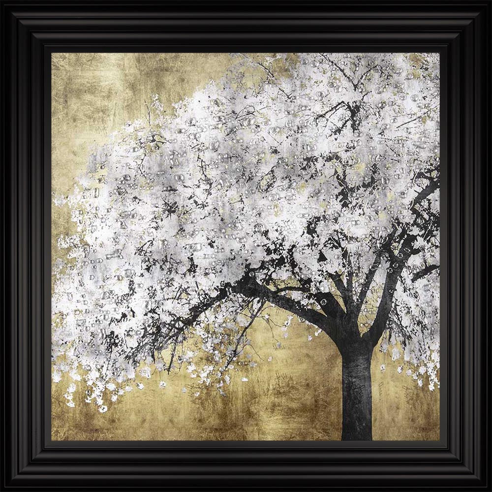Silver Blossoms Framed Wall Art