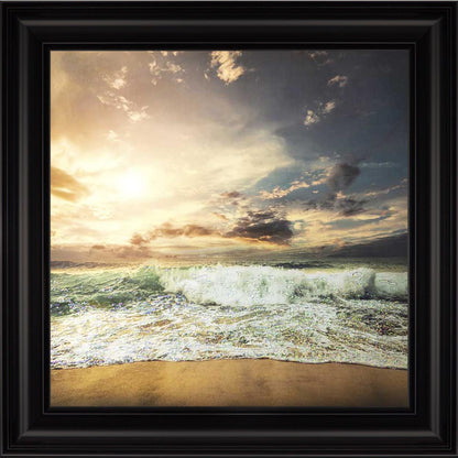 Stormy Beach Framed Wall Art