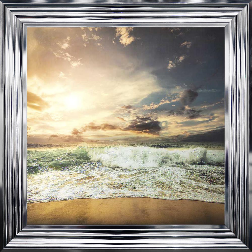 Stormy Beach Framed Wall Art