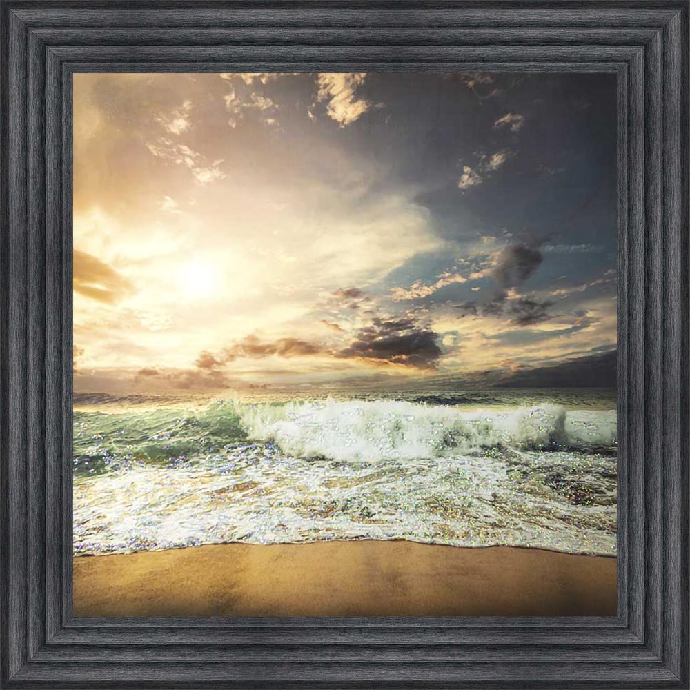 Stormy Beach Framed Wall Art