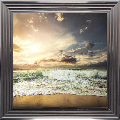 Stormy Beach Framed Wall Art