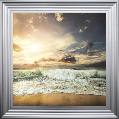 Stormy Beach Framed Wall Art