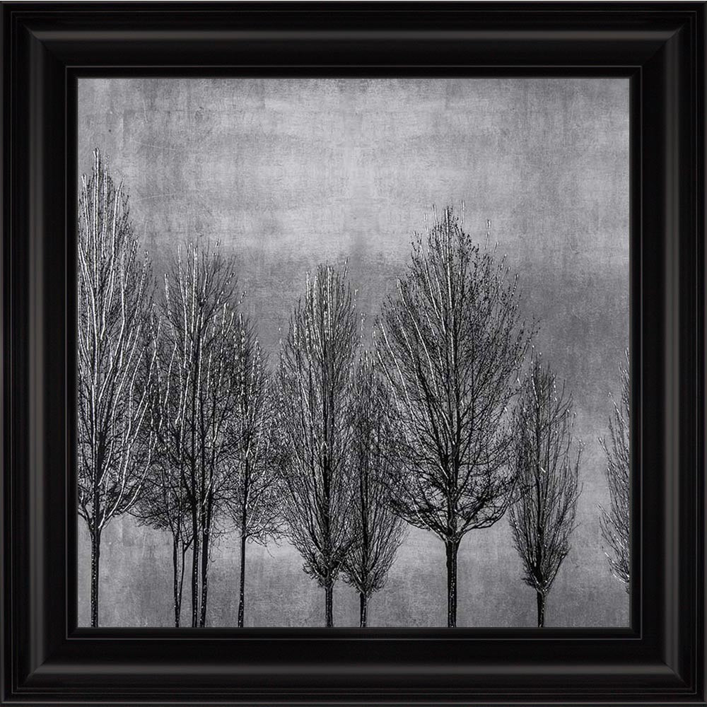 Trees On Silver 1 Framed Wall Art
