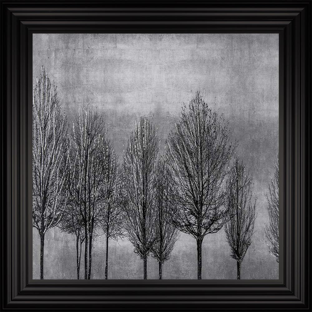Trees On Silver 1 Framed Wall Art