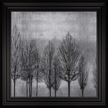 Trees On Silver 1 Framed Wall Art