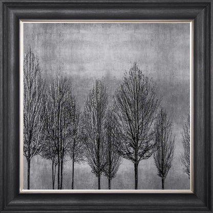 Trees On Silver 1 Framed Wall Art