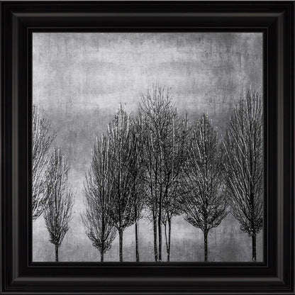 Trees On Silver 2 Framed Wall Art