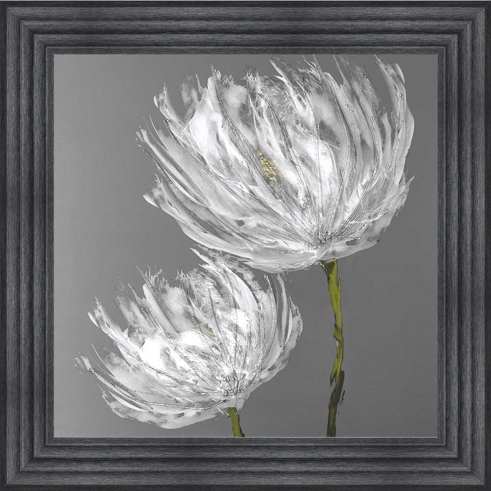 White Tulips Framed Wall Art
