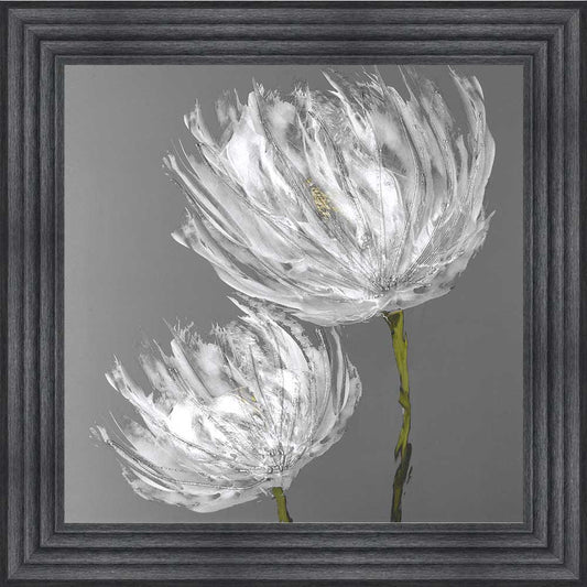 White Tulips Framed Wall Art