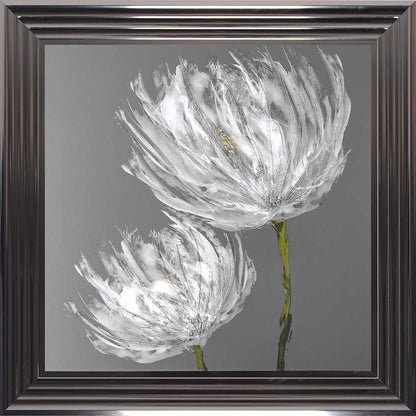 White Tulips Framed Wall Art