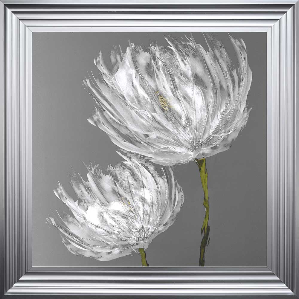 White Tulips Framed Wall Art