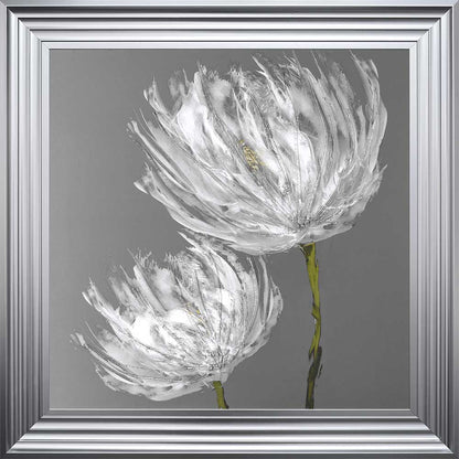 White Tulips Framed Wall Art