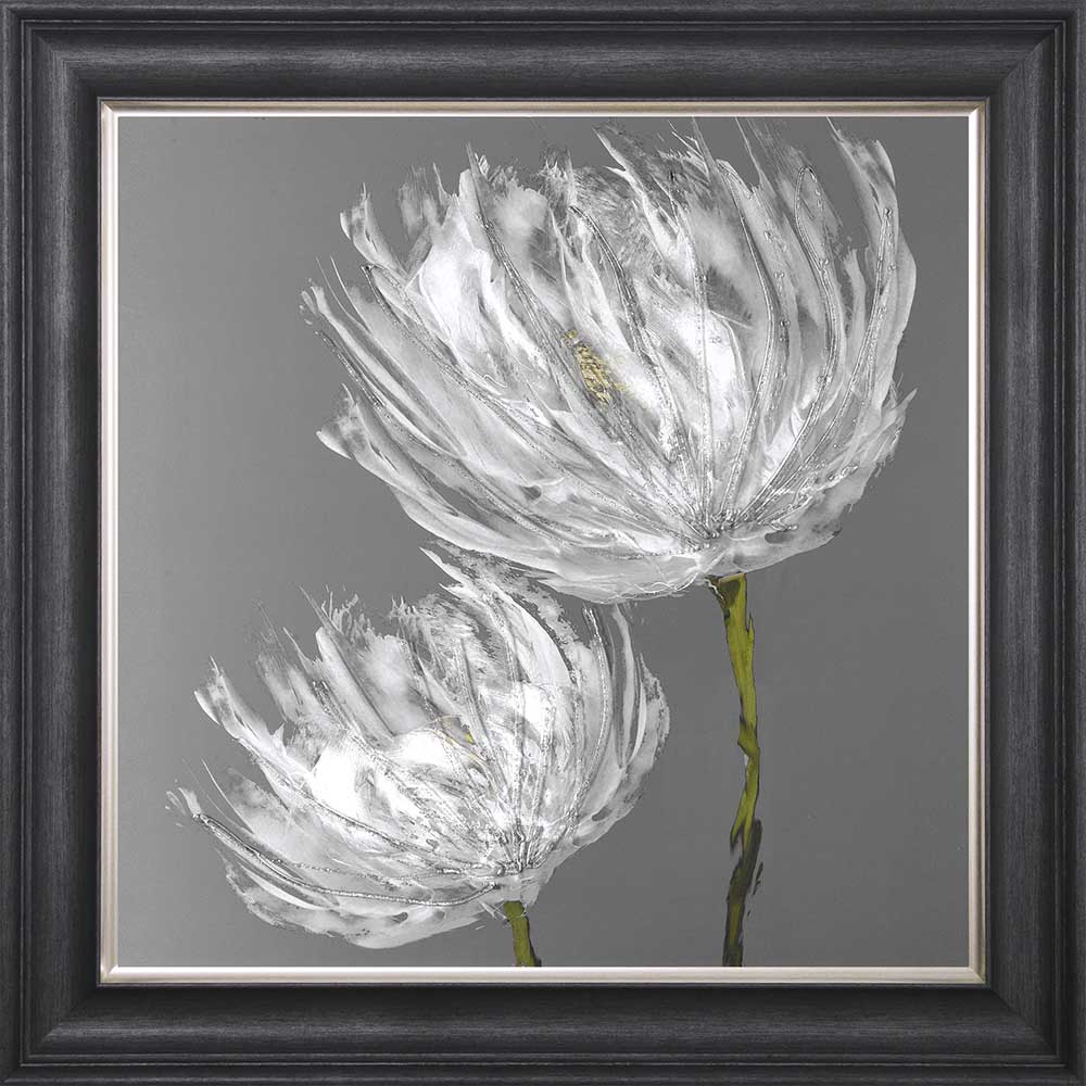 White Tulips Framed Wall Art