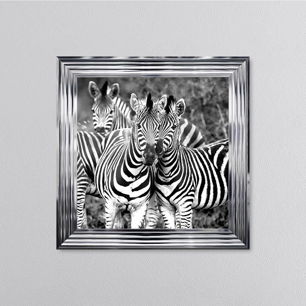 Zebras In The Wild Framed Wall Art