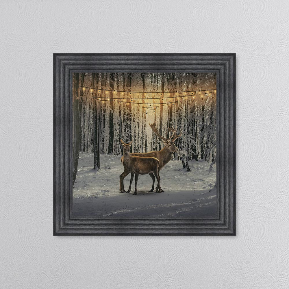 Winter Deer Framed Wall Art