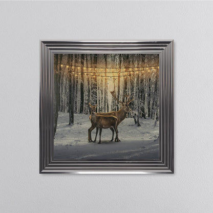Winter Deer Framed Wall Art