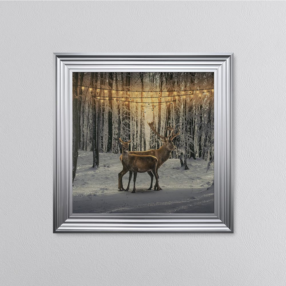 Winter Deer Framed Wall Art