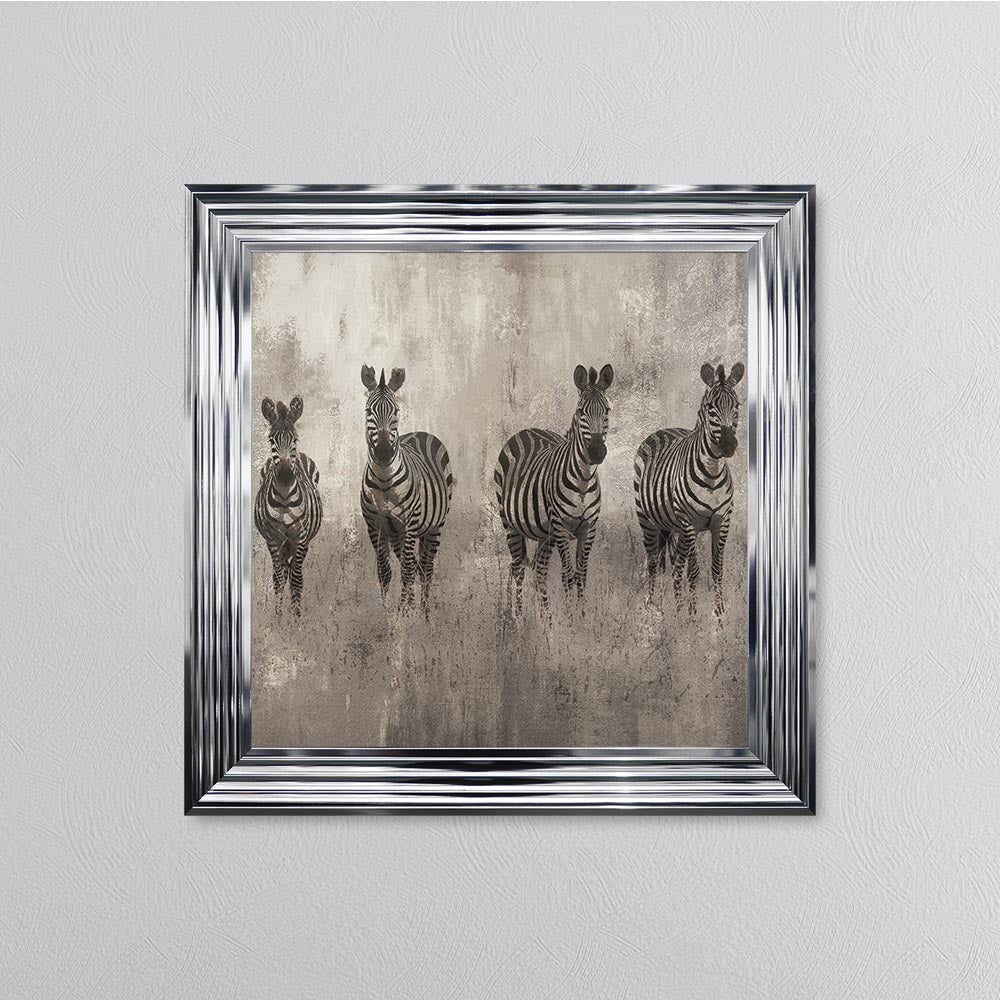 Zebras On The Move Framed Wall Art