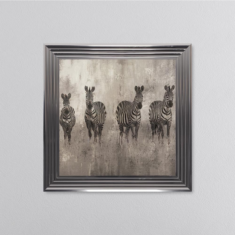 Zebras On The Move Framed Wall Art