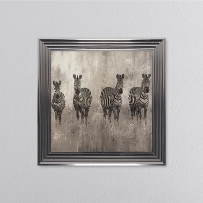 Zebras On The Move Framed Wall Art