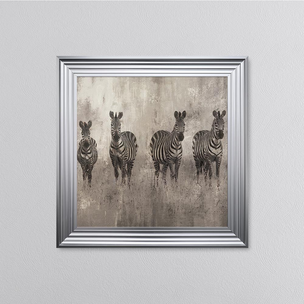 Zebras On The Move Framed Wall Art