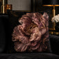 Dusky Peony Velvet Cushion - 60 x 60