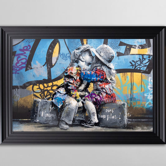 Les Petits Amoureux Voyageurs by Romaric Framed Wall Art