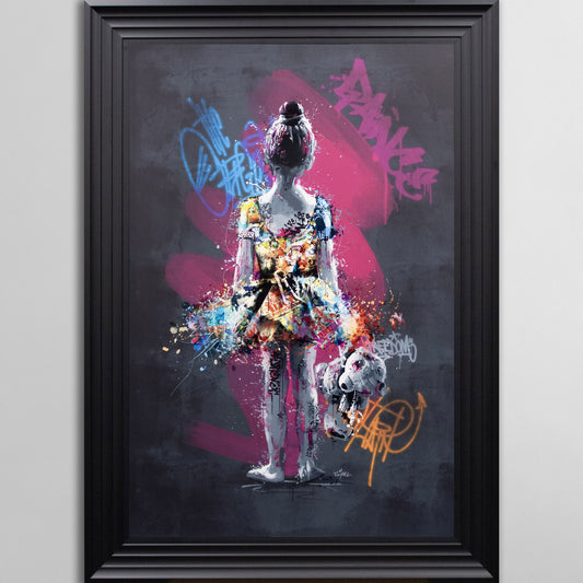 La Danseuse et le Nounours by Romaric Framed Wall Art