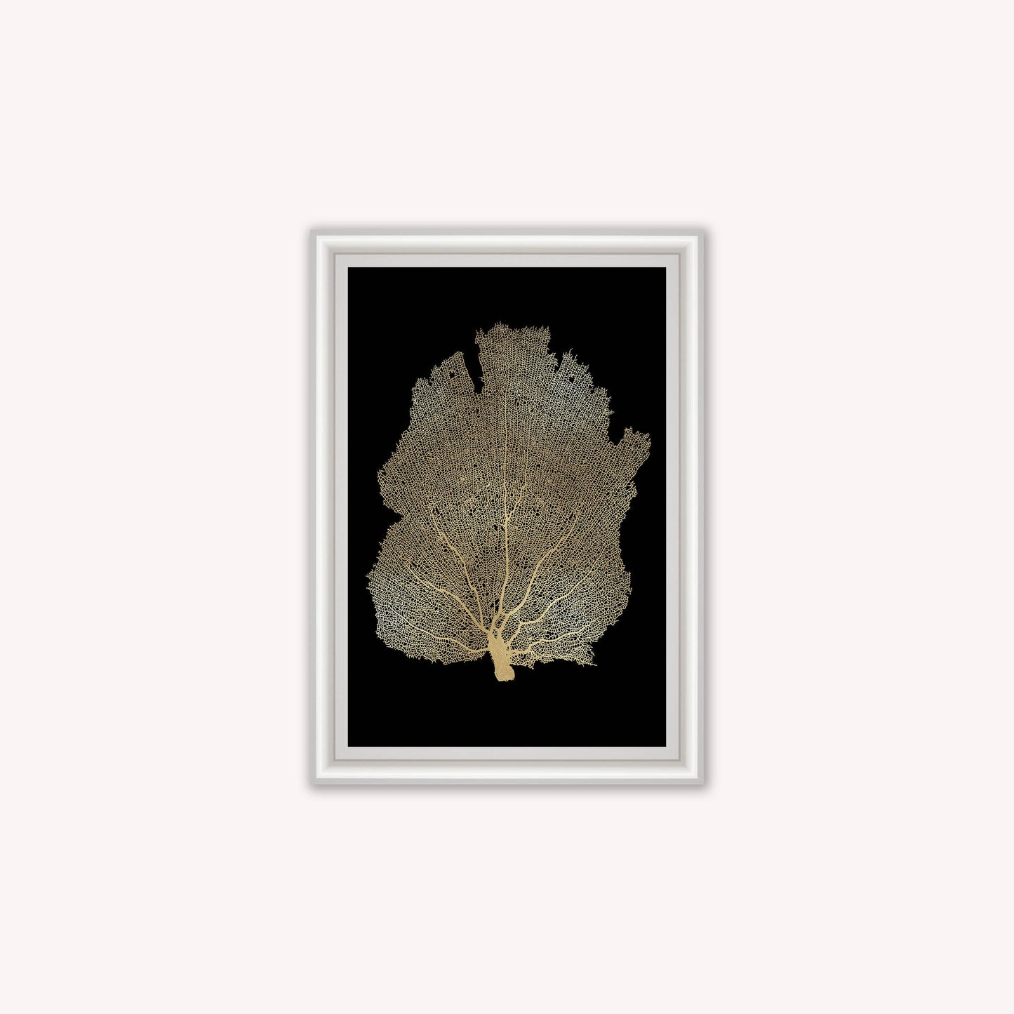 Luxury Velvet Art Print - Gold Leaf on Black 2 Framed Wall Art