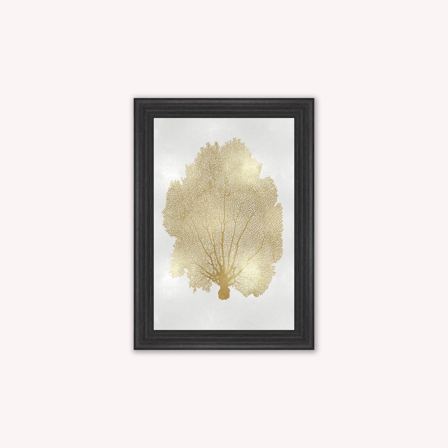 Luxury Velvet Art Print - Gold Leaf on Cream 1 Framed Wall Art