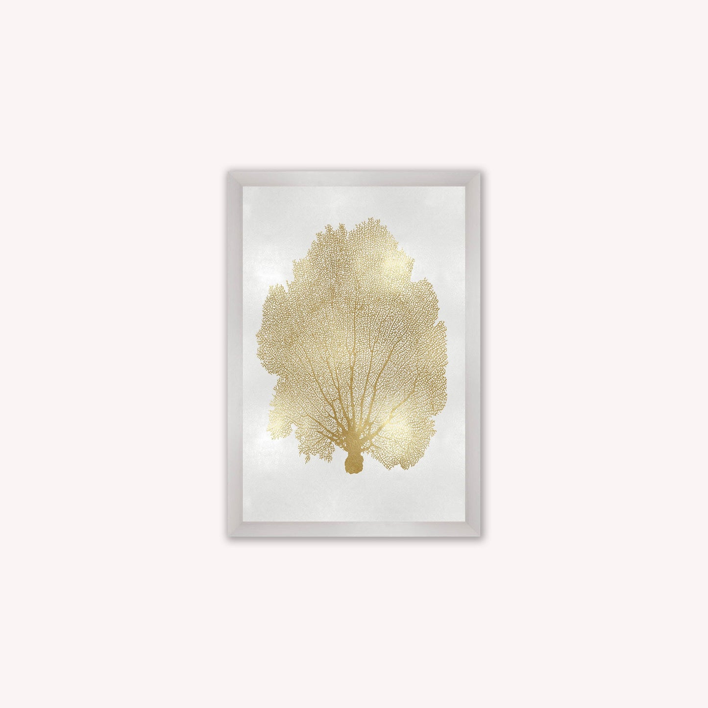 Luxury Velvet Art Print - Gold Leaf on Cream 1 Framed Wall Art