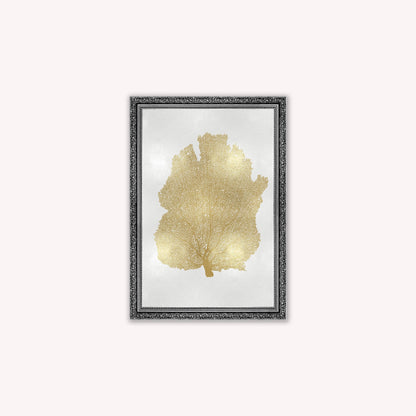 Luxury Velvet Art Print - Gold Leaf on Cream 2 Framed Wall Art