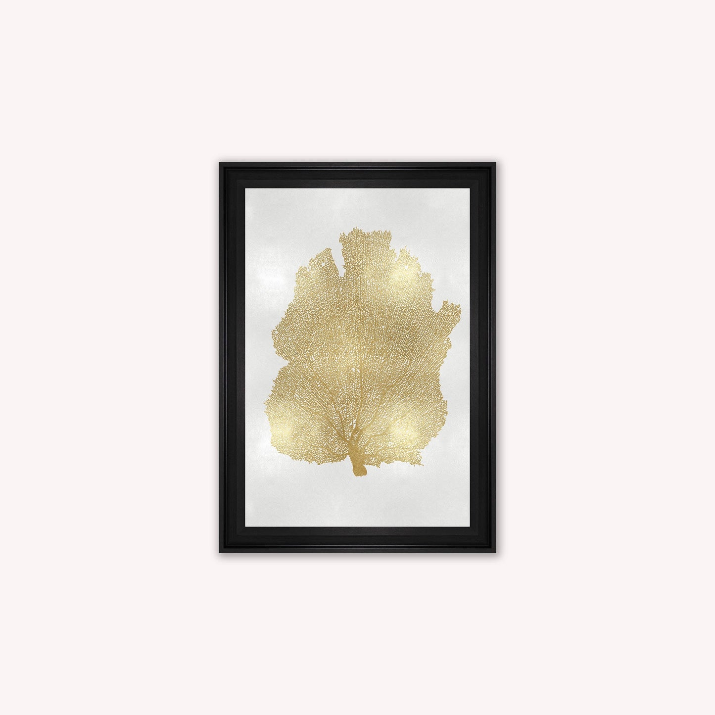 Luxury Velvet Art Print - Gold Leaf on Cream 2 Framed Wall Art